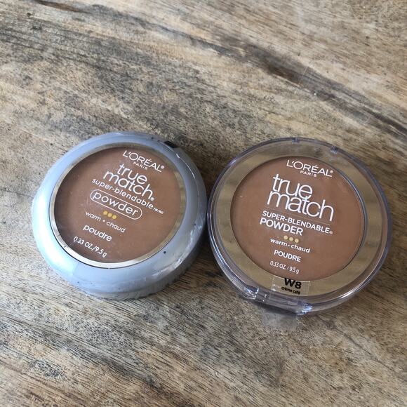 (2) L'Oreal W8 Warm Creme Cafe True Match Super-Blendable Pressed Powder - Picture 5 of 5